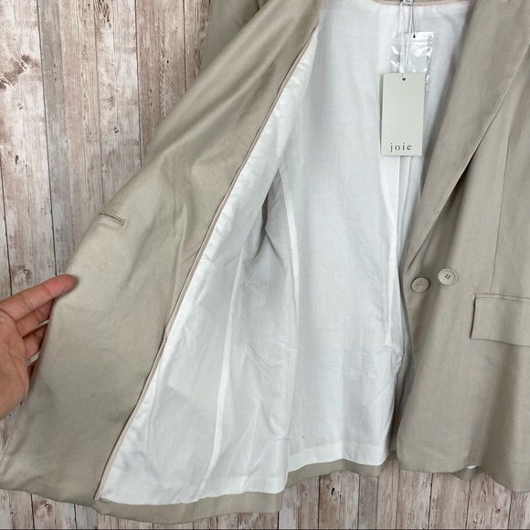 Joie Long Sleeve‎ Linen Blend Blazer Jacket Size 12 Women - Picture 3 of 9